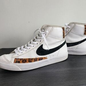 Nike White and Black High-Top Sneakers